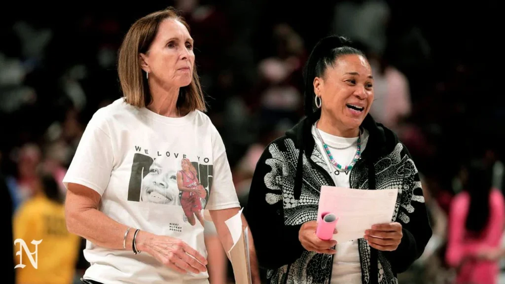 Dawn Staley and Lisa Boyer